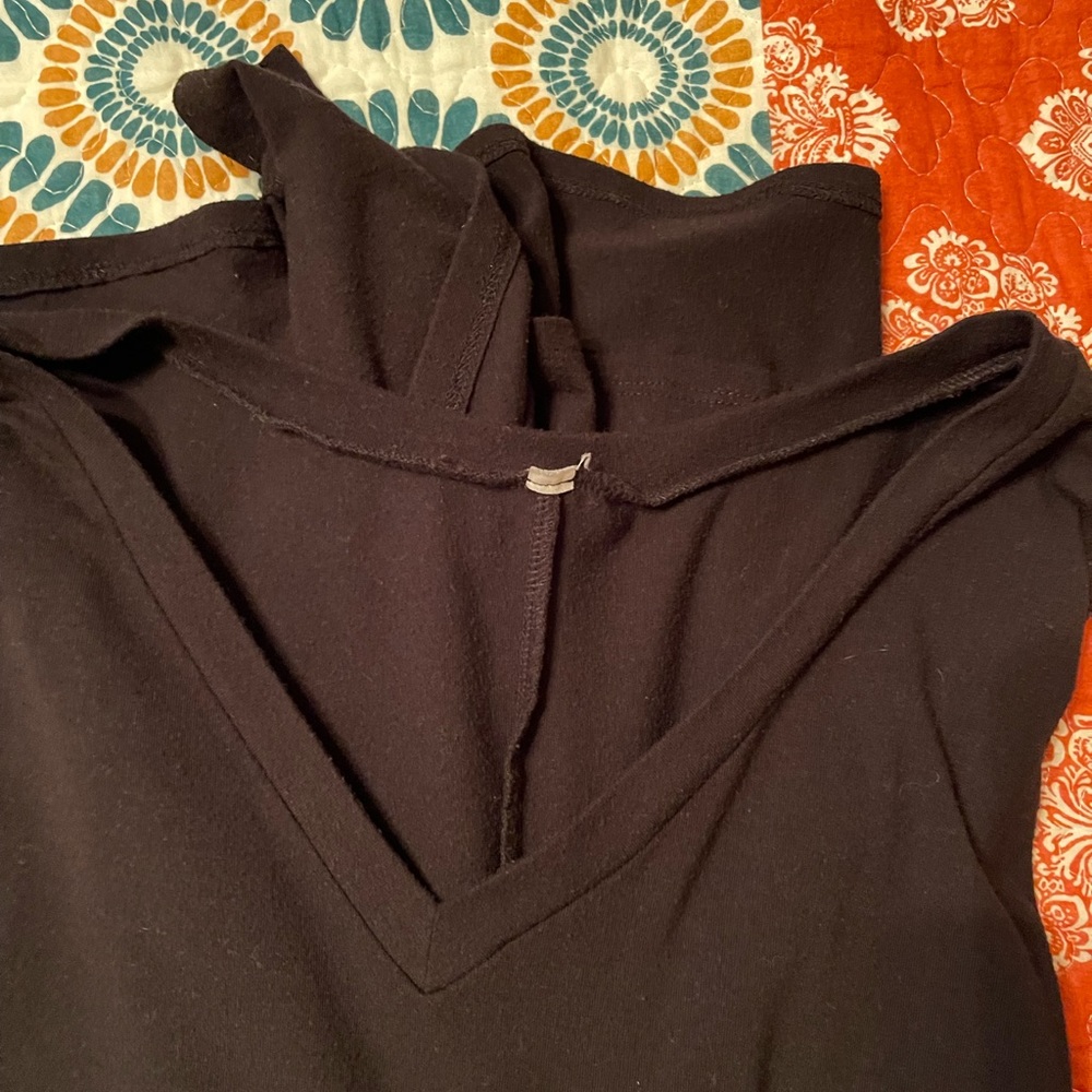 Black vneck tunic